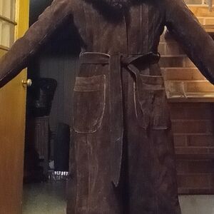 Brown Faux Fur Long Coat